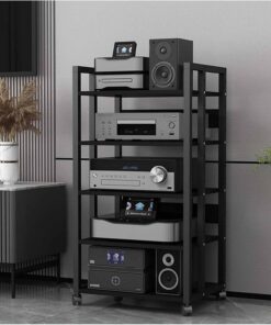 Support pour Haut-Parleur Haute fidélité, Support pour Platine Vinyle, Support pour Caisson d'enceintes AV 4/5/6, Rack de Rangement pour Caisson d'enceintes de Grande capacité.