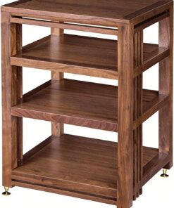 Armoire de Rangement multimédia à Plusieurs Niveaux avec Pieds amortisseurs et Conception Ouverte pour l'organisation du matériel Audio-vidéo