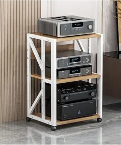Support Audio, étagère AV en Rack 5 4 3 Niveaux Support multimédia AV Armoire Support Audio sur Pied, Support Audio sur Pied pour Salon, Support Audio sur Pied pour Salon, stéréo Robuste