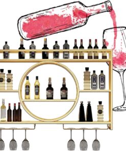 Casier à vin Mural Moderne, Support de Rangement pour Verres à Pied à Champagne pour Bar, Restaurant, présentoir à vin Suspendu, Organisateur pour la Maison, Le Bar, la Salle à Man