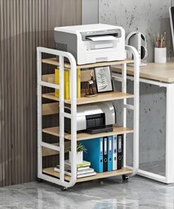 Meuble Haut-Parleur AV à 3, 4 et 5 Niveaux avec Support pour Lecteur CD ; Meuble Haut-Parleur Moderne ; Meuble Rack vidéo Multifonctionnel avec étagères réglables ; Support pour Lecteur Tour
