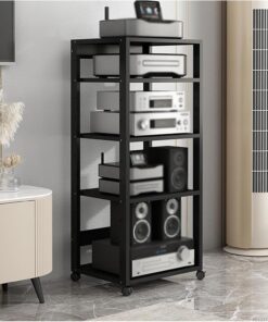 Armoire multimédia Audio stéréo à 5/6/7 Niveaux pour Le Salon, Bureau, cinéma Maison, Tour de Support vidéo Mobile, Lecteur de Disque DVD, amplificateur de Haut-Parleur, Consoles de Jeu, Sup