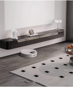 Meuble TV Meuble TV Flottant Mince avec 2 Portes et 2 tiroirs Étagère TV Meuble TV Flottant Mural Étagère Console multimédia Étagère de Divertissement for sous la télévision Console TV