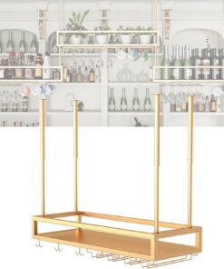 Porte-Bouteilles à Suspendre, Support Mural pour Verres à vin, étagères de Bar flottantes, présentoir pour Bouteilles d'alcool, Mini-Bar, Supports à vin pour Bouteilles de vin pour