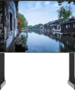 Meuble TV de Table pour écrans LCD LED 65, 60, 55, 50 et 43 Pouces, Noir, Autonome et Robuste, pour Salon, Chambre à Coucher ou Bureau