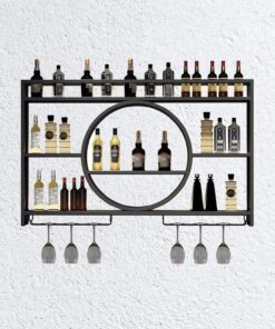Armoire à Boissons pour Salon, casier à vin Mural, Armoire dorée, Meuble de Bar pour la Maison, Porte-Verres à Pinte Noirs, étagères autoportantes, Minces et Hautes (Taille : 140 x