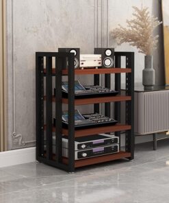 Support Audio Et Vidéo À 5 Niveaux,Support Multimédia Audio Et Vidéo D'angle For TV,Meuble hifi,meuble chaine hifi Rangement Audio Et Vidéo For Bureau À Domicile,étagère d'armoire de tour multimédia(B