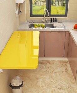Bureau mural pour petits espaces, simple et peu encombrant, idéal pour buanderie, cuisine, salle à manger, bureau ou bar pliable pour une utilisation pratique