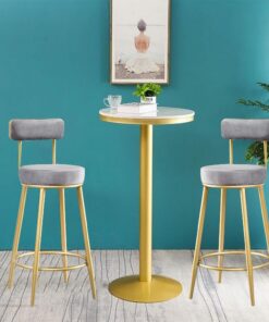 Siège de 65 cm de Haut, Chaise de Bar Lot de 2 avec Dossier Cuisine et Maison Bar Meubles Décoration Tabouret avec Repose-Pieds Tabourets de Bar de Comptoir