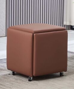 Gigogne 5 en 1 Tabouret Repose-Pieds, Tabouret de chaise de canapé empilable ,Tabouret Repose-Pieds Empilable,Ottomans Tabourets Tabouret de Bar Empilable,pour les petits espaces, pour le salon chambr