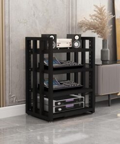 Support Audio Et Vidéo À 5 Niveaux,Support Multimédia Audio Et Vidéo D'angle For TV,Meuble hifi,meuble chaine hifi Rangement Audio Et Vidéo For Bureau À Domicile,étagère d'armoire de tour multimédia(B