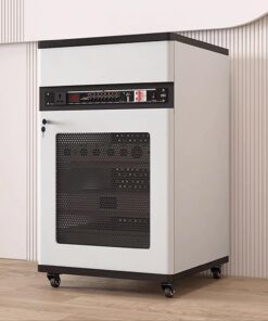 Meuble Rack Audio, Meuble Stéréo en Bois avec Tiroir, Meuble Hi FI avec Étagères Réglables, Rack Audio avec Gestion des Câbles, Dissipation De La Chaleur(Wit,3-Tier)