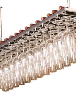Étagère De Décoration De Plafond De Support De Verre À Vin Suspendu Antirouille pour Bars, Restaurants, Cuisines/Porte-Vin Suspendu/Étagère À Vin Flottante/Porte-Bouteille À Montag
