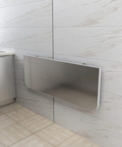 Table de Bar Pliante Murale en Acier Inoxydable pour Petit-déjeuner, Table à Manger à abattant pour Petit Espace, Bureau de Travail pour la Maison, Le Bureau, Le Garage, Le Jardin et la buan