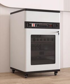 Meuble Stéréo En Bois, Meuble Rack Audio Avec Tiroir, Meuble Hi Fi Avec Étagères Réglables En Hauteur, Meuble Audio Vidéo Avec Gestion Des Câbles, Conception De Dissipation Thermique(Wit,3-t