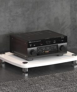 Meuble HiFi avec 1/2/3/4 niveaux, Meuble Rack Audio de rangement ouverte, Meuble stéréo avec pointes de pied absorbant les chocs, plusieurs couleurs et styles Meuble Audio Vidéo(Wit,10cm/3.9i