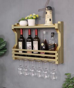 Casiers à vin industriels Suspendus, présentoir à vin Mural Moderne, présentoir à vin en Fer, Support à Verres à vin Suspendu, étagères flottantes pour Bar, Support à Verres à vin inversé, s