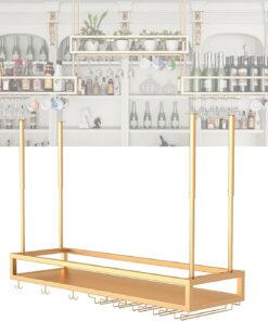 Porte-Bouteilles à Suspendre, Support Mural pour Verres à vin, étagères de Bar flottantes, présentoir pour Bouteilles d'alcool, Mini-Bar, Supports à vin pour Bouteilles de vin pour