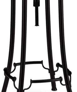 Relaxdays Tabouret de Bar, Design Industriel, pivotant, Chaise Ronde, Hauteur 77,5 cm Max. Fer Bois, Noir/Marron, 67,5 x 34 x 34 cm