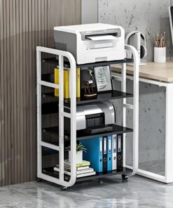 Meuble Haut-Parleur AV à 3, 4 et 5 Niveaux avec Support pour Lecteur CD ; Meuble Haut-Parleur Moderne ; Meuble Rack vidéo Multifonctionnel avec étagères réglables ; Support pour Lecteur Tour