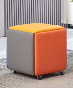 Gigogne 5 en 1 Tabouret Repose-Pieds, Tabouret de chaise de canapé empilable ,Tabouret Repose-Pieds Empilable,Ottomans Tabourets Tabouret de Bar Empilable,pour les petits espaces, pour le salon chambr