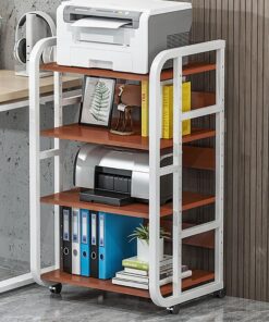 Meuble Haut-Parleur AV à 3, 4 et 5 Niveaux avec Support pour Lecteur CD ; Meuble Haut-Parleur Moderne ; Meuble Rack vidéo Multifonctionnel avec étagères réglables ; Support pour Lecteur Tour