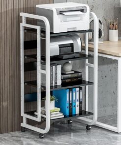 Meuble Haut-Parleur AV à 3, 4 et 5 Niveaux avec Support pour Lecteur CD ; Meuble Haut-Parleur Moderne ; Meuble Rack vidéo Multifonctionnel avec étagères réglables ; Support pour Lecteur Tour