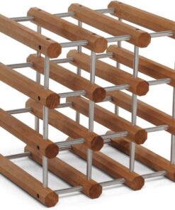 Foppapedretti Porte-Bouteilles Il Cantiniere Aluminium/Noyer