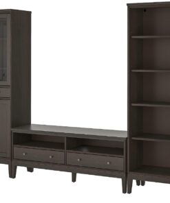 ProTuning IDANÄS Meuble TV en verre teinté marron foncé 325 x 40 x 211 cm