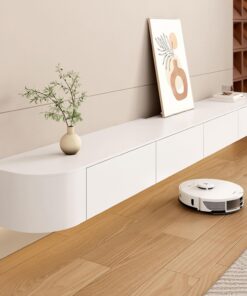 Générique Meuble TV Flottant avec 2 Portes, Meuble TV Mural, étagères flottantes avec tiroir pour Salon, Salle à Manger, Chambre à Coucher