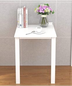 Table Murale Pliante pour Bar, Cuisine, Salle à Manger, Portable, Fixation Murale, étagère de Rangement, Bureau Flottant, Gain de place/blanc/100 x 40 cm