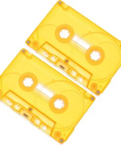 Artibetter 2pcs Étui à Cassette en Plastique Orange, Boîte de Rangement pour Cassettes Audio Vides, Protection Dommages et Organisation Multifonctionnelle pour Maison et Média