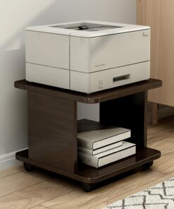 Support Audio, Armoire de Rangement multimédia à 2 Niveaux, Support multimédia Audio-vidéo Moderne avec roulettes, Support multimédia AV, Tour de Support Audio pour Tourne-Disque, Armoire St