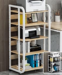 Meuble Haut-Parleur AV à 3, 4 et 5 Niveaux avec Support pour Lecteur CD ; Meuble Haut-Parleur Moderne ; Meuble Rack vidéo Multifonctionnel avec étagères réglables ; Support pour Lecteur Tour
