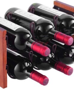 Casiers à vin en Bois de Table, Pas Besoin de Suspendre au Mur, Peut contenir 6 Bouteilles, idéal pour Armoire, Bar, Cave à vin, décoration intérieure, vin Rouge