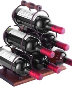 Casiers à vin de Table rustiques l Peut contenir 6 Bouteilles l présentoirs à vin en Bois pour Armoire, Bar, Cave à vin, décor à la Maison