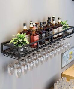 Porte-Verres à vin pour Restaurant Commercial, casiers à vin muraux Modernes pour Bar pour Bouteilles de vin, casier à vin Mural Suspendu pour Salon, casier à vin Mural Industriel,