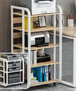 Meuble Haut-Parleur AV à 3, 4 et 5 Niveaux avec Support pour Lecteur CD ; Meuble Haut-Parleur Moderne ; Meuble Rack vidéo Multifonctionnel avec étagères réglables ; Support pour Lecteur Tour