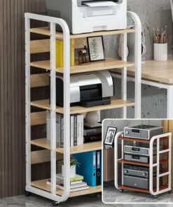 Meuble Haut-Parleur AV à 3, 4 et 5 Niveaux avec Support pour Lecteur CD ; Meuble Haut-Parleur Moderne ; Meuble Rack vidéo Multifonctionnel avec étagères réglables ; Support pour Lecteur Tour