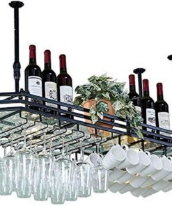 Casiers à vin, casier à vin Mural Suspendu casier à Verres à vin Bar casier à vin créatif à l'envers Support à gobelet étagère de décoration de Plafond pour Bars, Restaurants, Cuisines