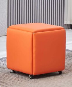 Gigogne 5 en 1 Tabouret Repose-Pieds, Tabouret de chaise de canapé empilable ,Tabouret Repose-Pieds Empilable,Ottomans Tabourets Tabouret de Bar Empilable,pour les petits espaces, pour le salon chambr