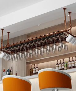 Étagères à vin suspendues pour Bar, café, étagères de Plafond Modernes et élégantes, étagères à vin pour l'affichage à la Maison, Support Mural en métal pour Bouteilles de vin, éta