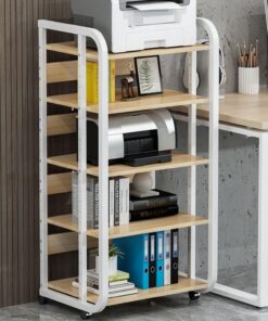 Meuble Haut-Parleur AV à 3, 4 et 5 Niveaux avec Support pour Lecteur CD ; Meuble Haut-Parleur Moderne ; Meuble Rack vidéo Multifonctionnel avec étagères réglables ; Support pour Lecteur Tour