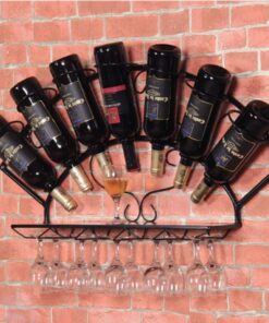 Casier à vin Mural de Cuisine, boîte de Rangement pour Bouteilles de vin de Bar, Peut contenir jusqu'à 7 Bouteilles de vin, étagère de gestionnaire de Stockage de Bouteilles de vin