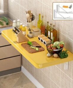Table Pliante Flottante Murale à Suspendre pour Bureau à Domicile, Bureau d'ordinateur Multifonctionnel/Table de Bar/établi/Table à Manger de Cuisine/Coiffeuse 4 Couleurs 21 Taille