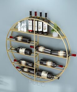 Casier à vin Mural en métal avec Support pour Verres à Pied, élégant Rangement pour Bouteilles de vin et Verres pour Bar ou Cuisine, étagère pour Placard à Champagne de 60 cm, 70 cm et 80 cm