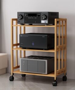 Meuble chaine hifi Rangement Audio Et Vidéo For Bureau À Domicile,Rangement Multimédia AV For Lecteur DVD,Support Multimédia Audio Et Vidéo D'angle For TV,Étagère Multimédia For Amplificateur De Salon