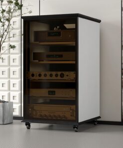 SEIFE Meuble HiFi,Rack HiFi,Meuble Chaine HiFi Meuble multimédia for Composants Audio et vidéo,Support multimédia Audio et vidéo d'angle for TV,Convient pour Le cinéma Maison(White,99.2cm/39in)