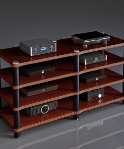 Étagère multimédia de jeu – Support audio robuste pour salon, projecteur et DVD, idéal pour les consoles de jeux et les accessoires