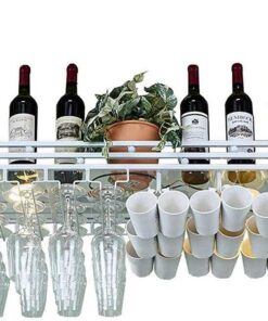 Casiers à vin, Amateurs de vin/Casier à vin Mural Suspendu Porte-Verre à vin Bar Créatif Casier à vin à l'envers Porte-gobelet Décoration de Plafond Étagère pour Bars, Restaurants, Cuisines